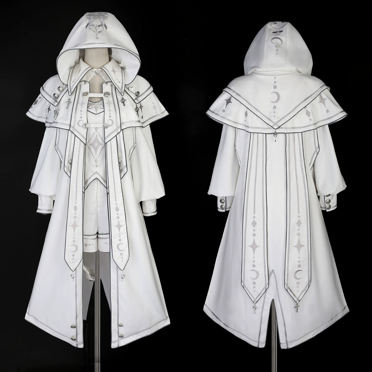 Diamond Embroidery Prince Lolita White Setup and Cape