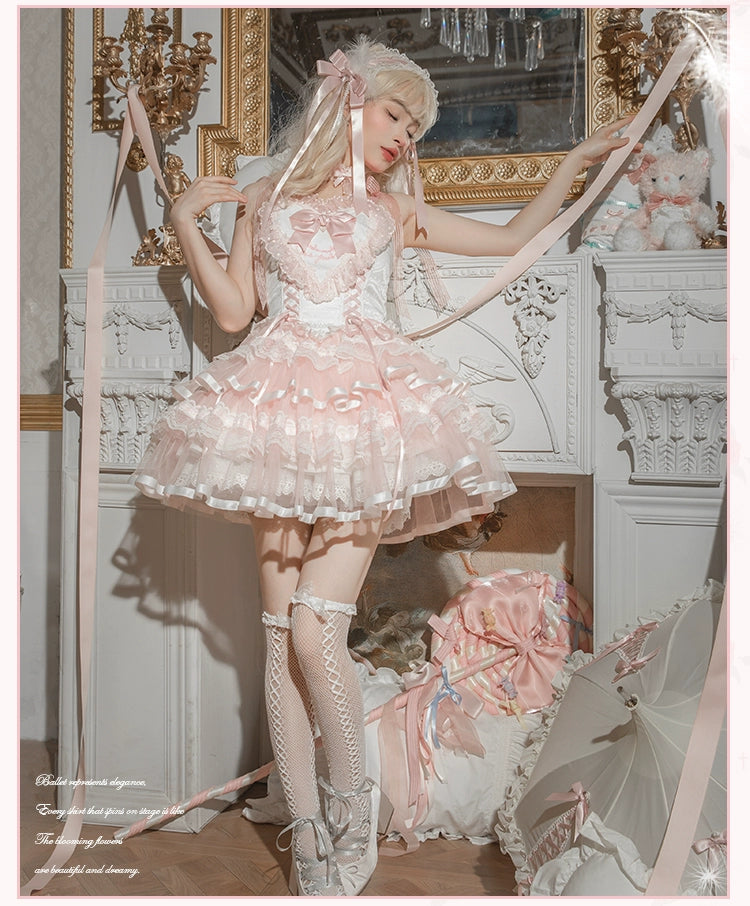【受注予約1/23まで】Silk Ballet ジャンパースカート・ショート丈