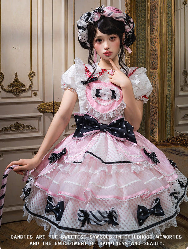 【受注予約12/8まで】Candy Doll サスペンダースカート