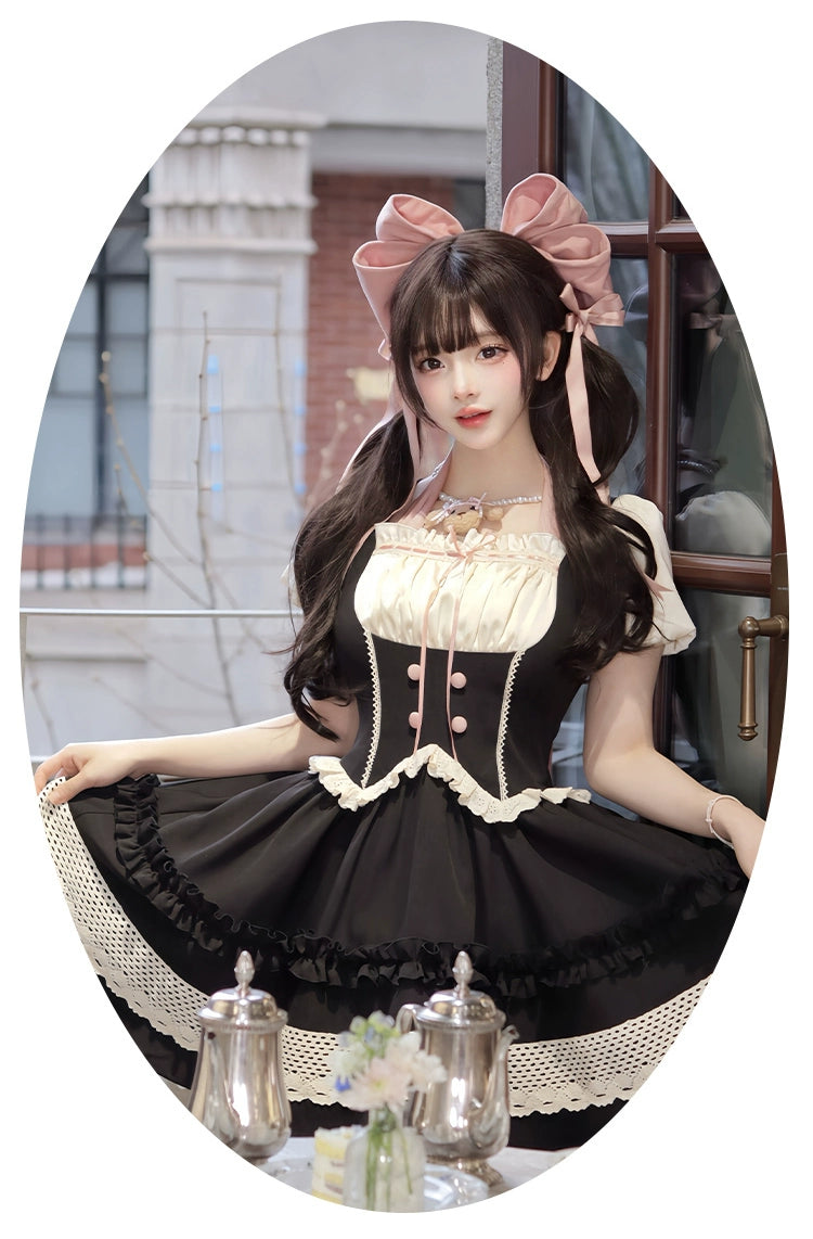 Sweetheart fake layered dress