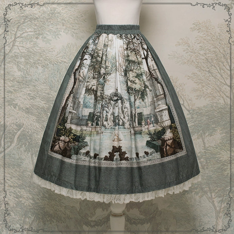 [Sales period ended] Fantasy Garden Print Skirt