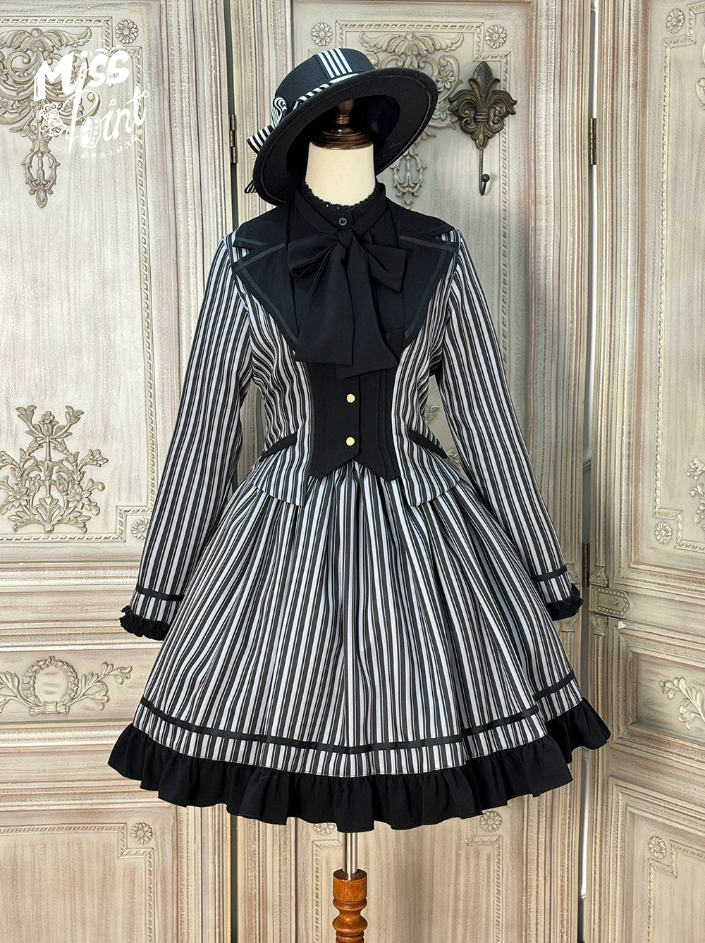 【予約販売】Classic Chocolat Stripe ストライプショートジャケット