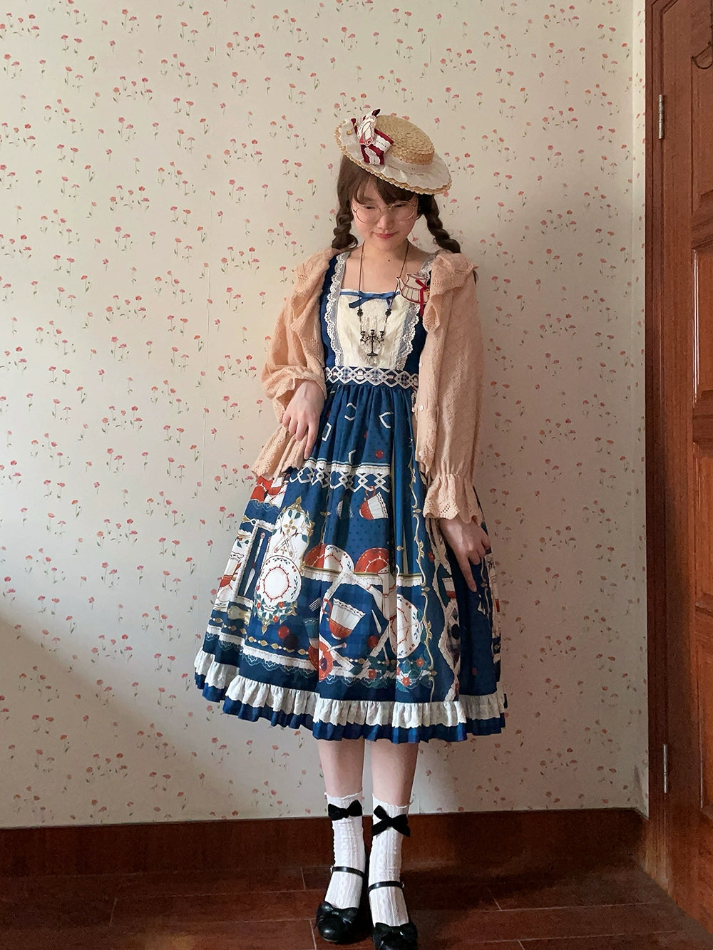 【予約販売】Picnic Tea Party スクエアネックワンピース