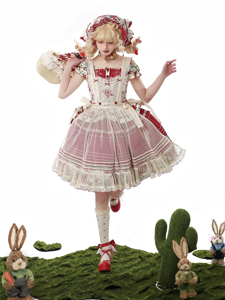 【販売期間終了】Apple Paradise トップス＆スカートのセット・ショート丈