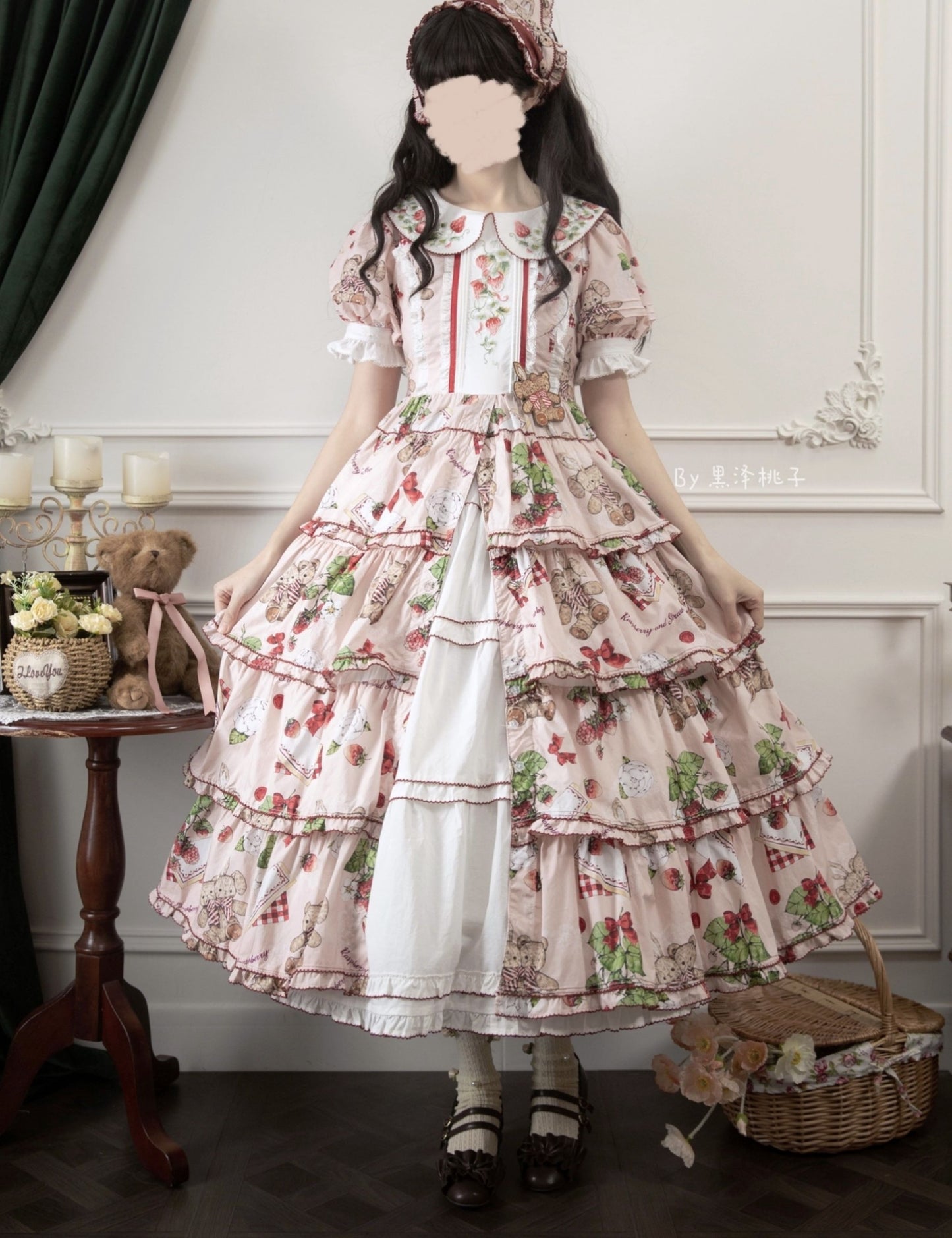 同時購入のみ【販売期間終了】Camellia Berry 付け襟・エプロン・インナースカート