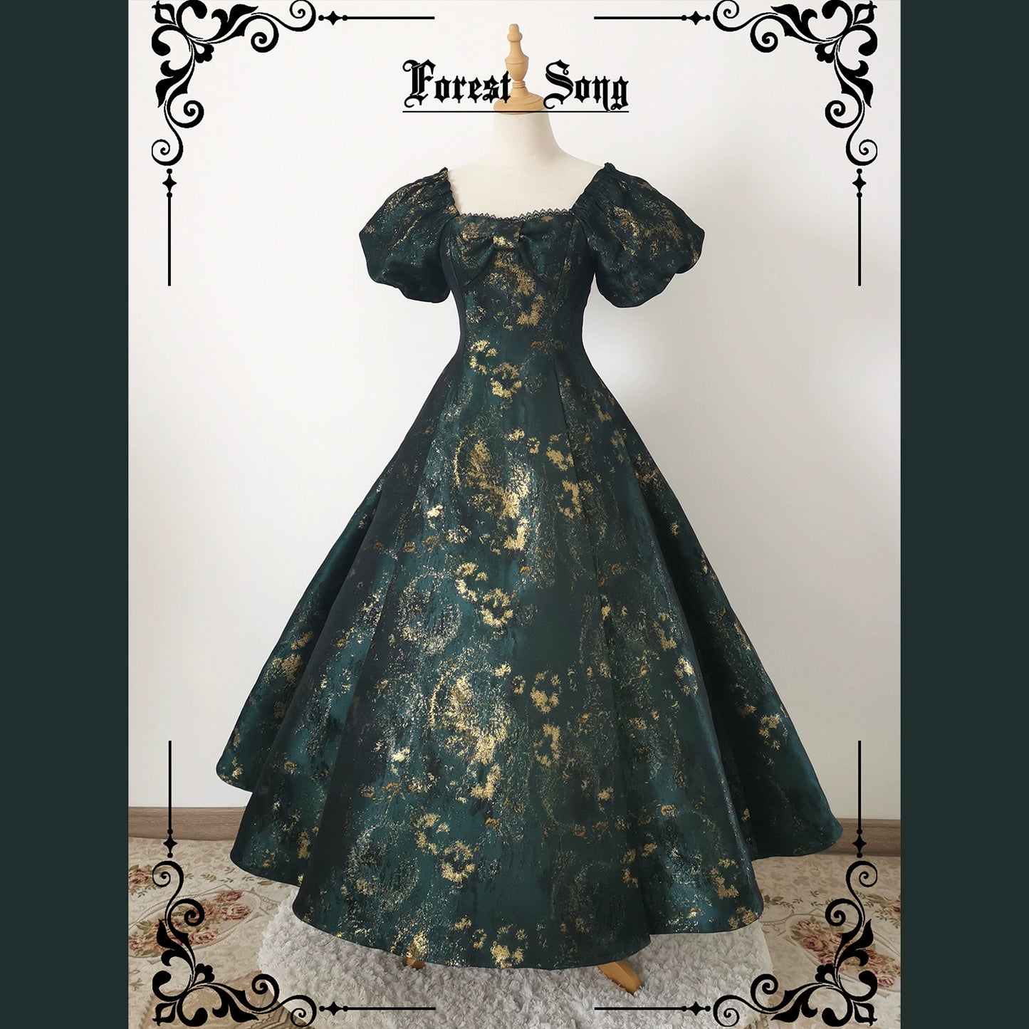 [Pre-orders available until 9/5] Brilliant Years Elegant foil-stamped long dress