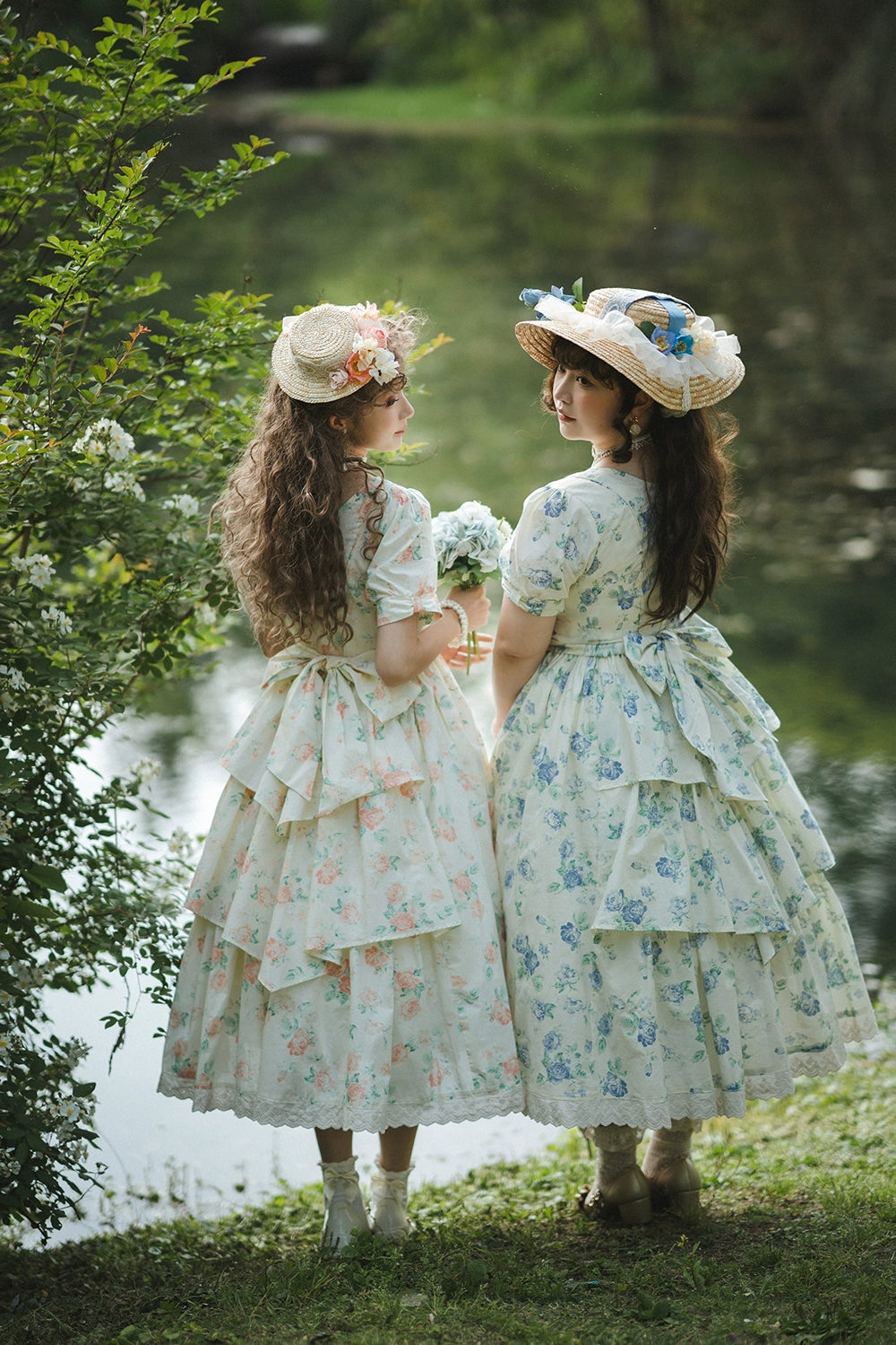 【予約販売】Rose Song ヴィンテージデザイン半袖ワンピース