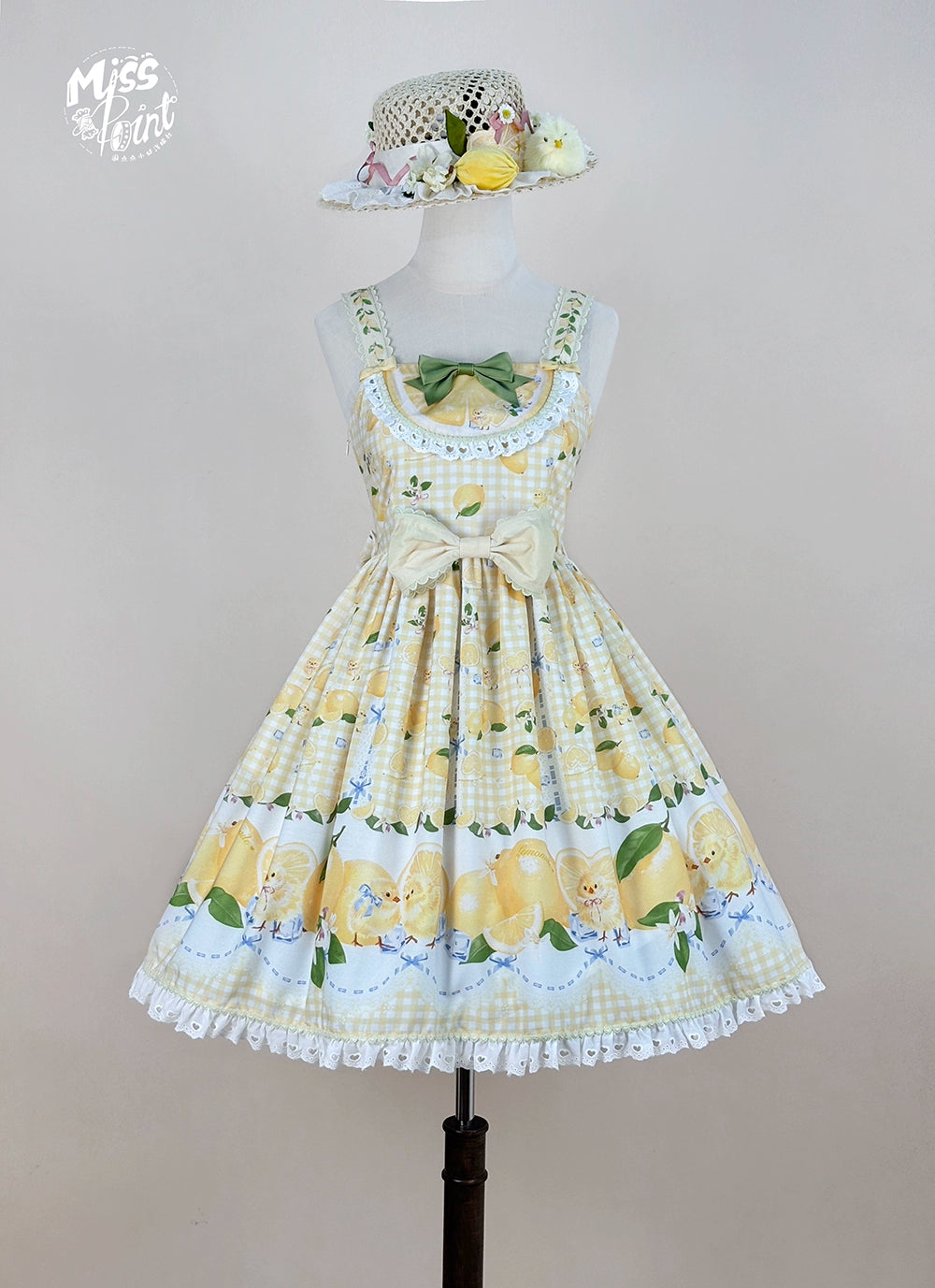 【予約販売】Lemon Sweetie プリントジャンパースカート・ミドル丈