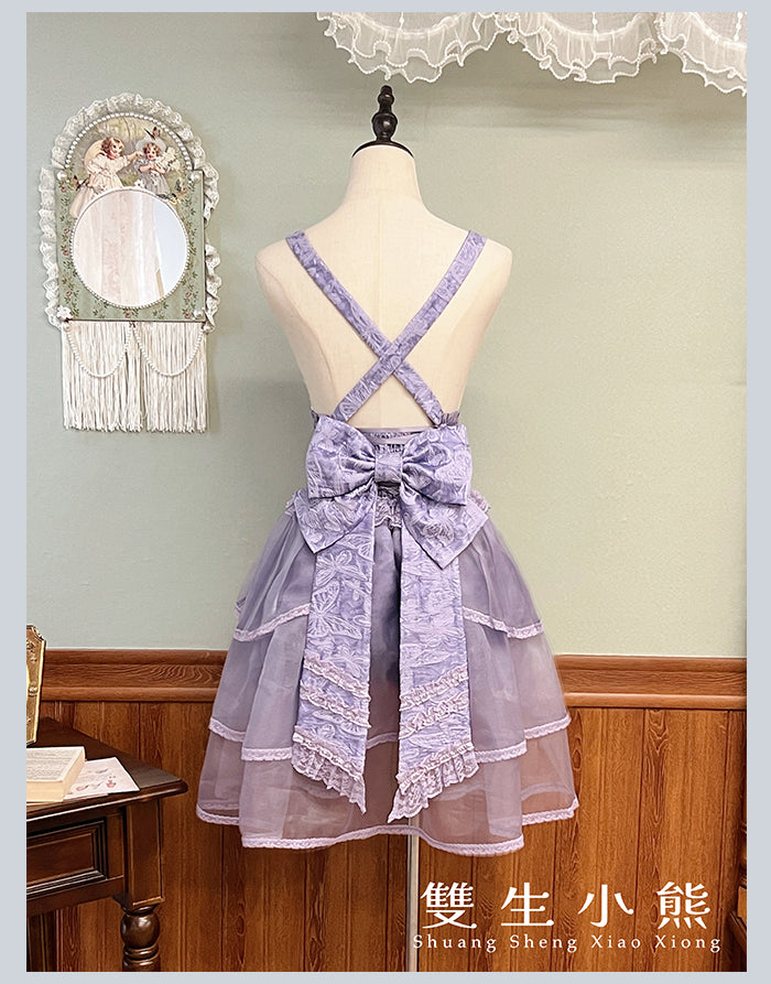 【受注予約4/28まで】Camellia Dream ヴェール付サスペンダーショートパンツ