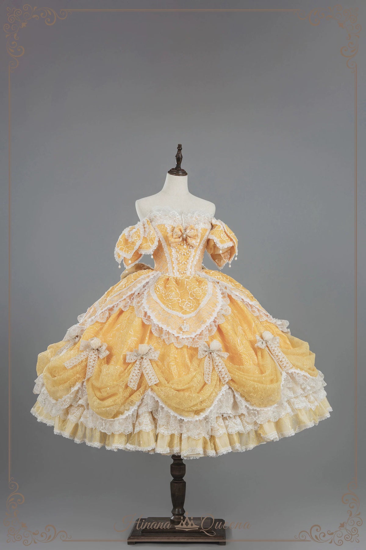【受注予約9/16まで】With Bell プリンセスドレス ショート丈・イエロー