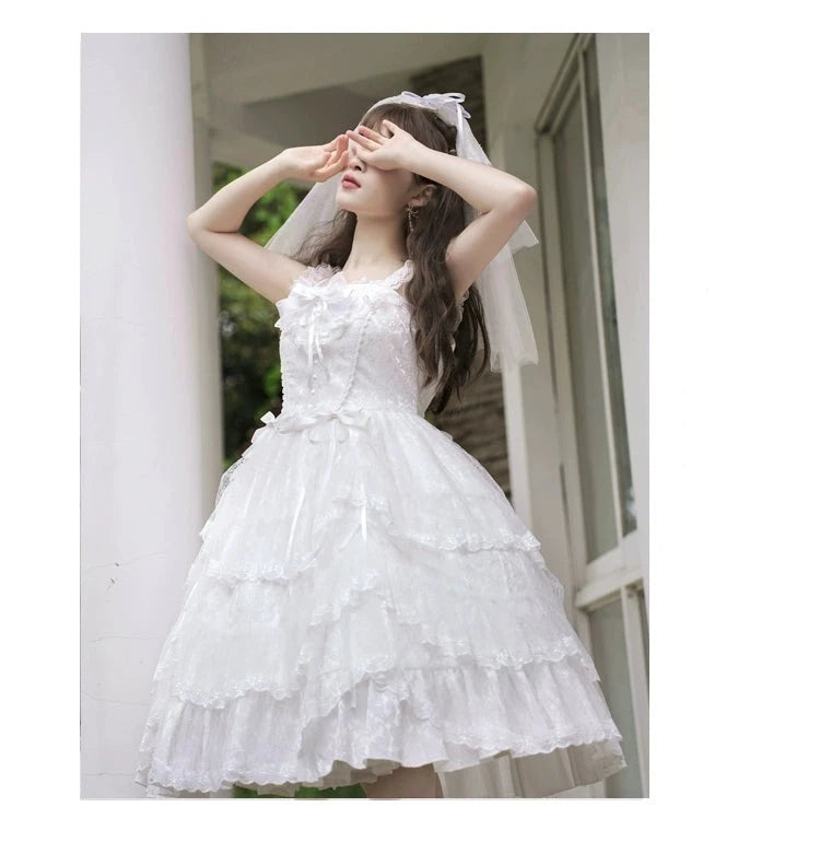 June Bride フラワーレースジャンパースカート 全4色