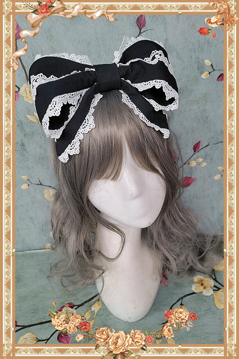 Vintage Lolita style lace ribbon headband