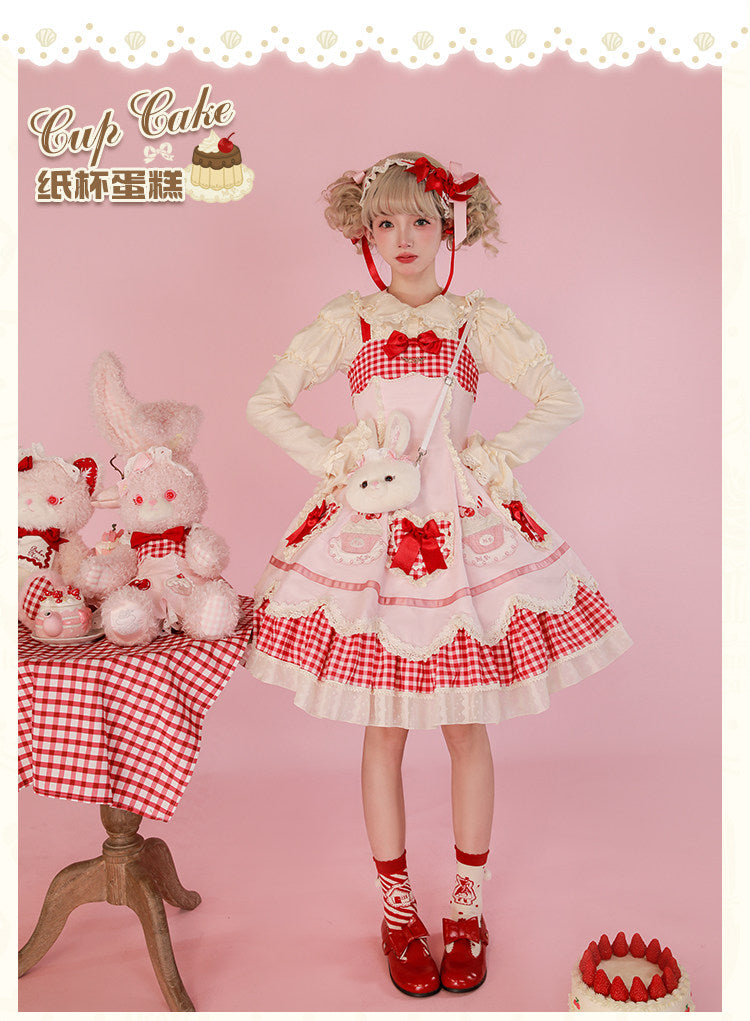 【受注予約1/26まで】Sweet Cup Cake ハートジャンパースカート