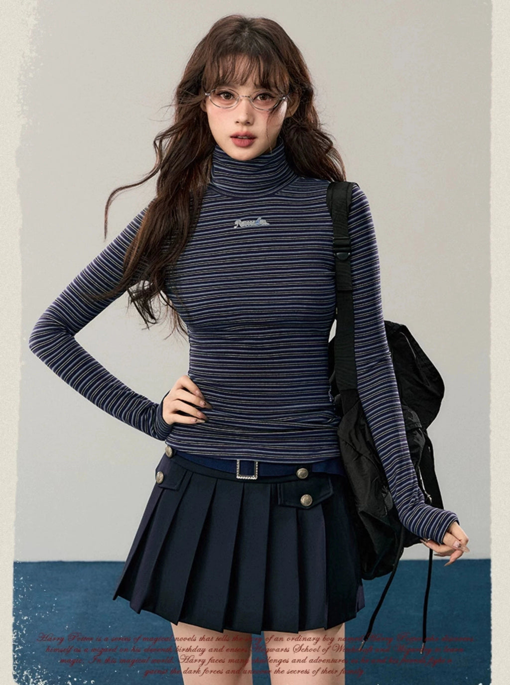 [Pre-order] Hogwarts School of Witchcraft and Wizardry Turtleneck Striped Knit