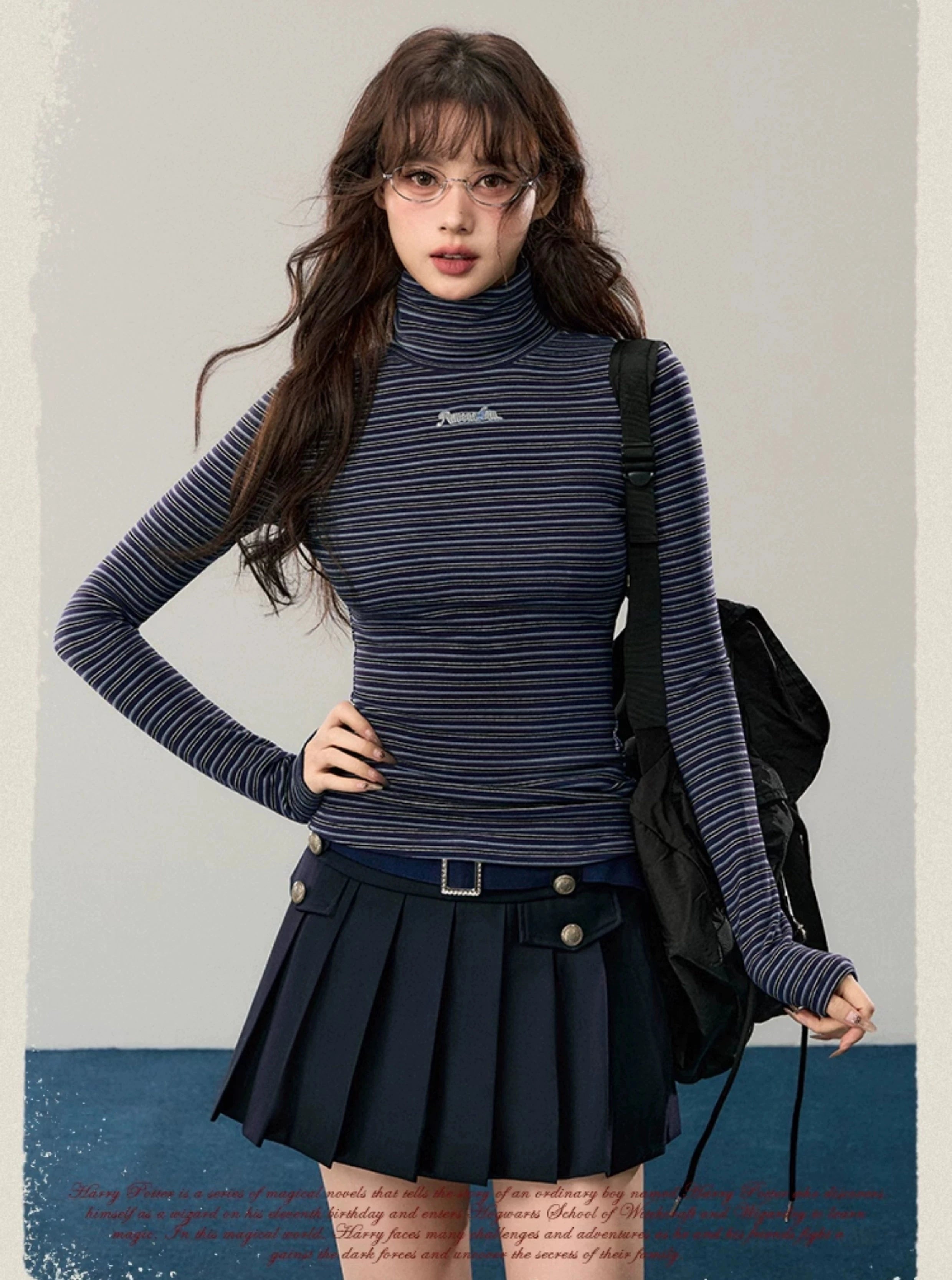 [Pre-order] Hogwarts School of Witchcraft and Wizardry Turtleneck Striped Knit