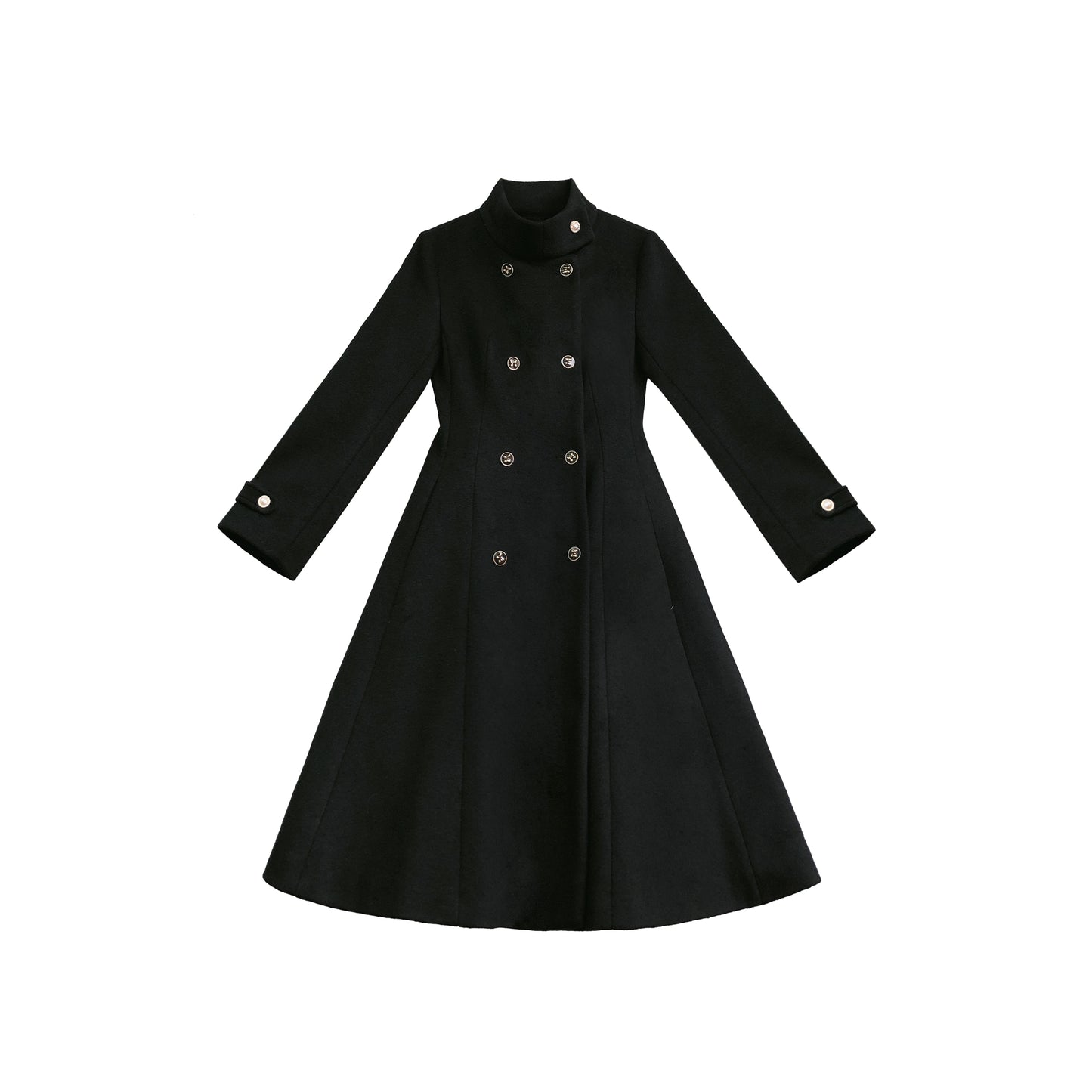 Classic double button ribbon coat