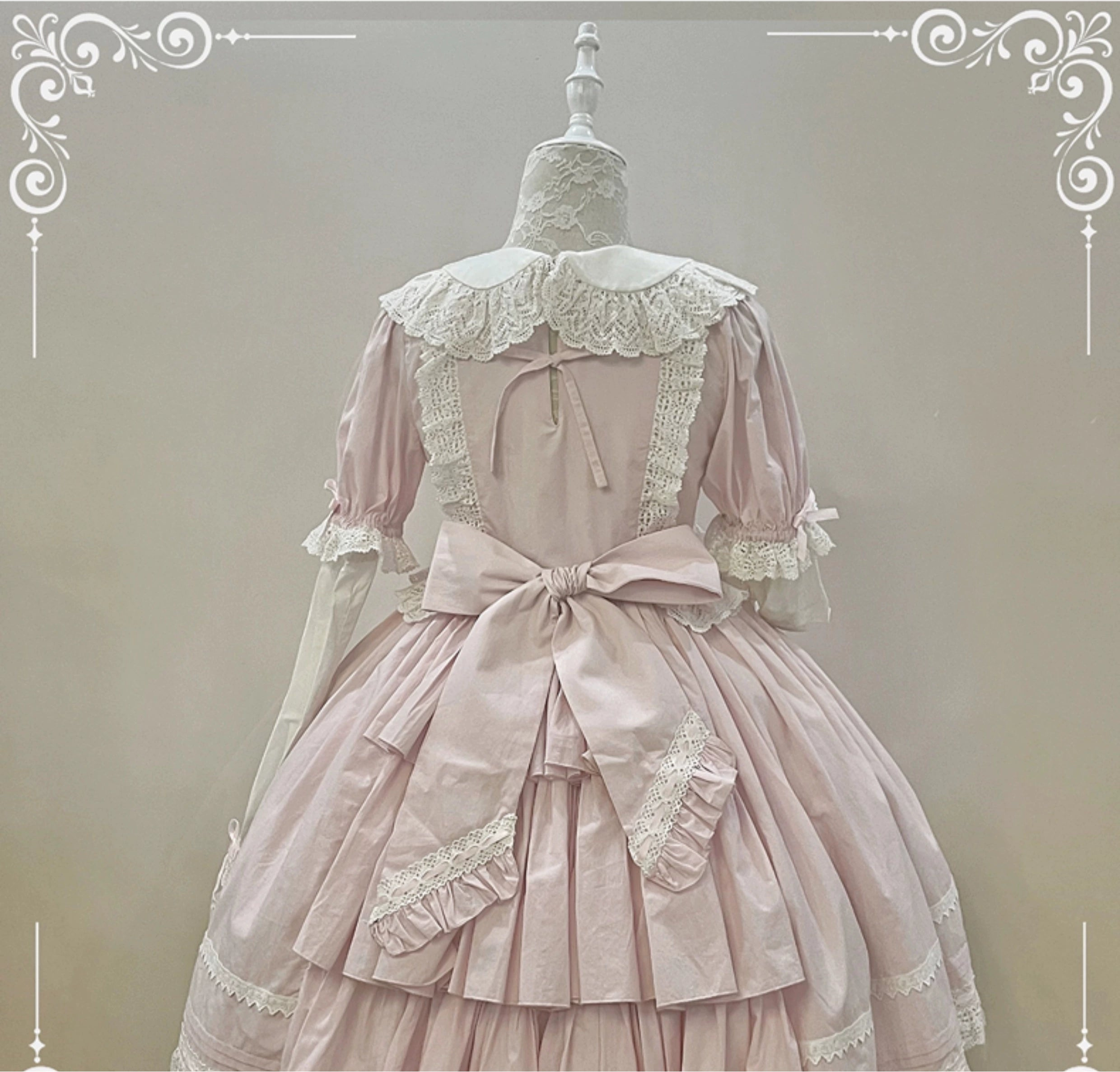 【受注予約5/21まで】Laura's Doll 付け袖付ワンピース・全5色