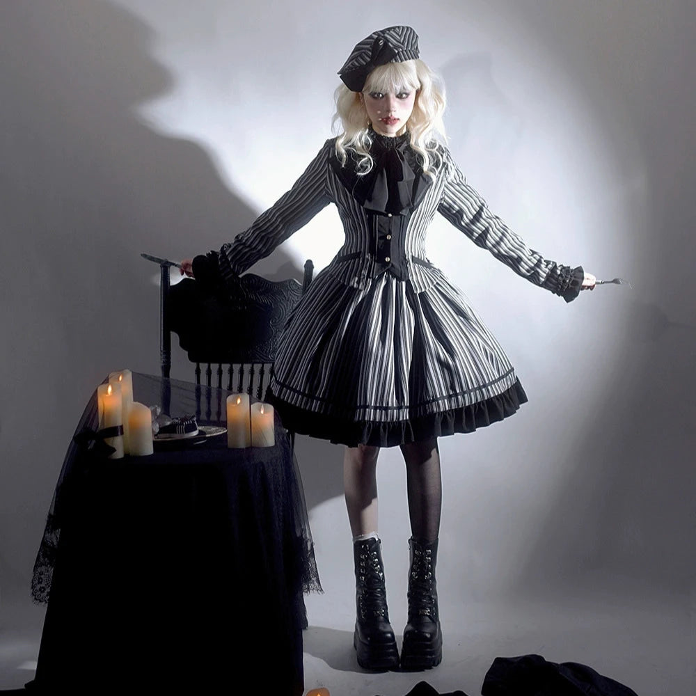【予約販売】Classic Chocolat Stripe ストライプショートジャケット