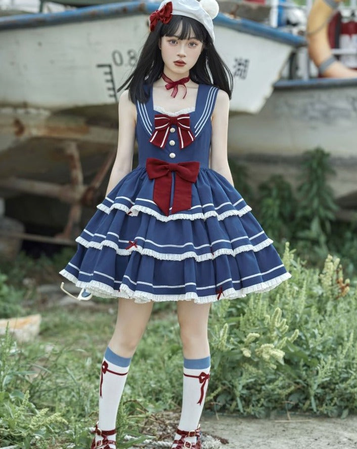 In the Sea Breeze marine style jumper skirt