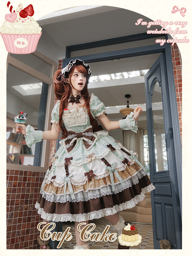 【受注予約1/26まで】Sweet Cup Cake レースとリボンのワンピース