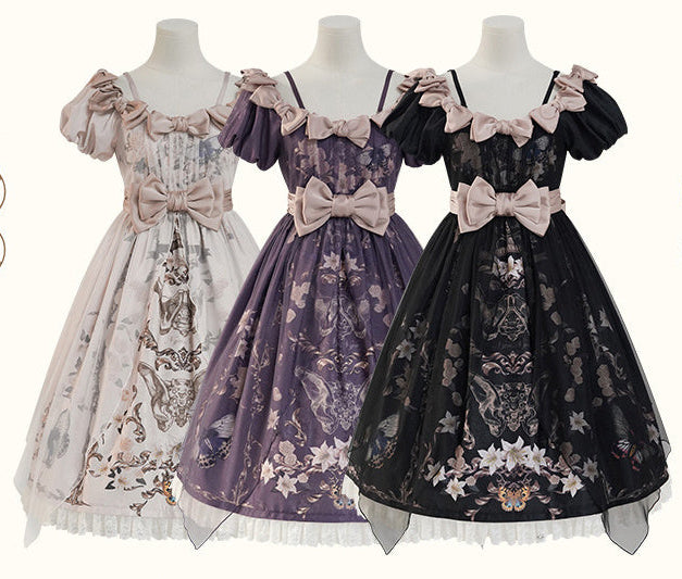 【受注予約11/19まで】Butterfly and Bone 半袖ワンピース