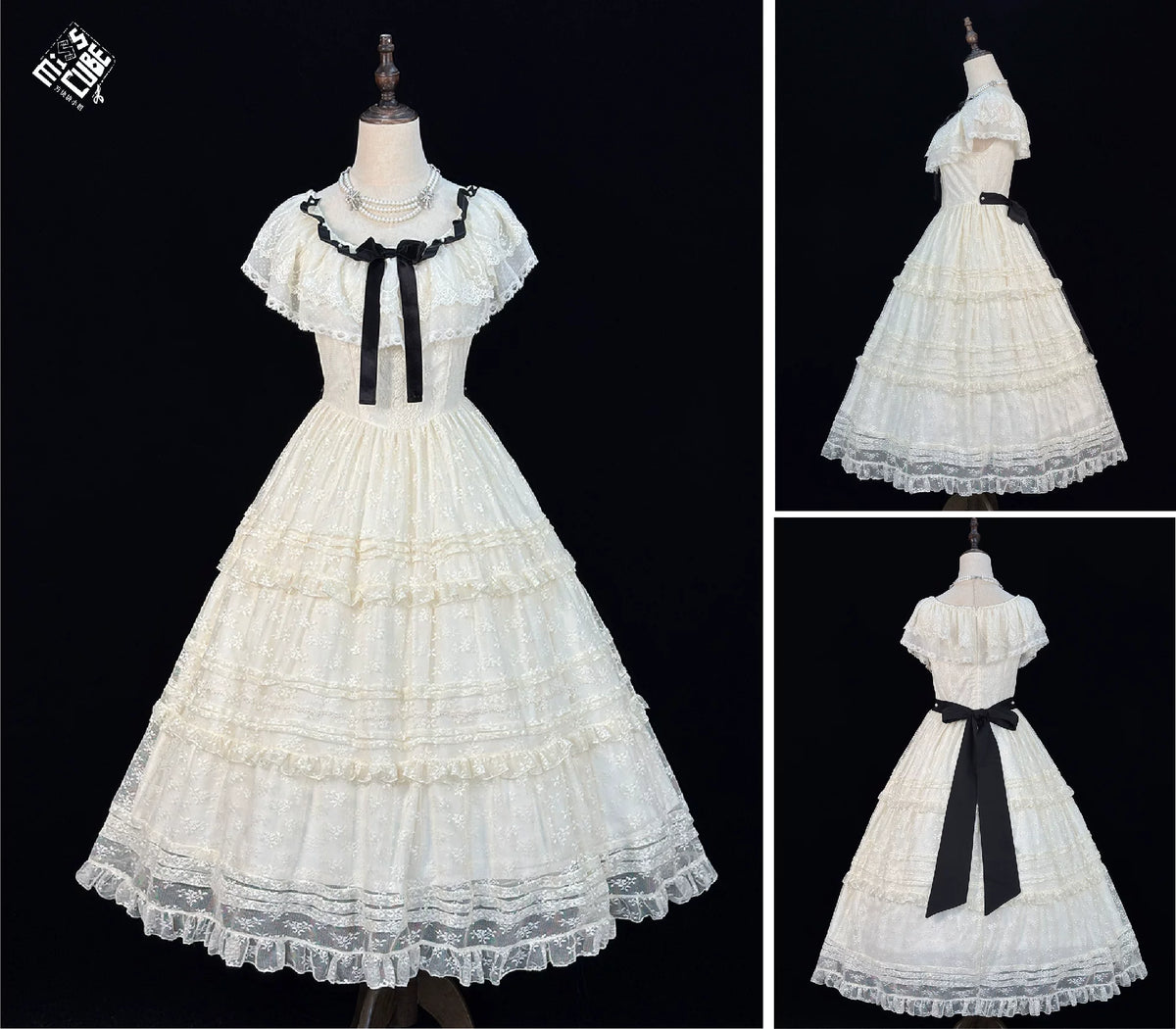 【受注予約10/13まで】Dream Lace ショールレースジャンパースカート