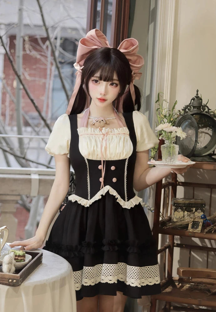 Sweetheart fake layered dress