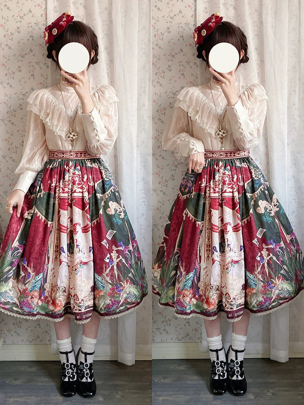 【受注予約4/8まで】Wanhua Mirror 西洋貴族風スカート レースタイプ