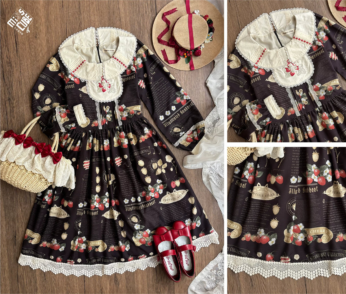 【受注予約9/16まで】Strawberry Journal2.0 ビブ付きワンピース