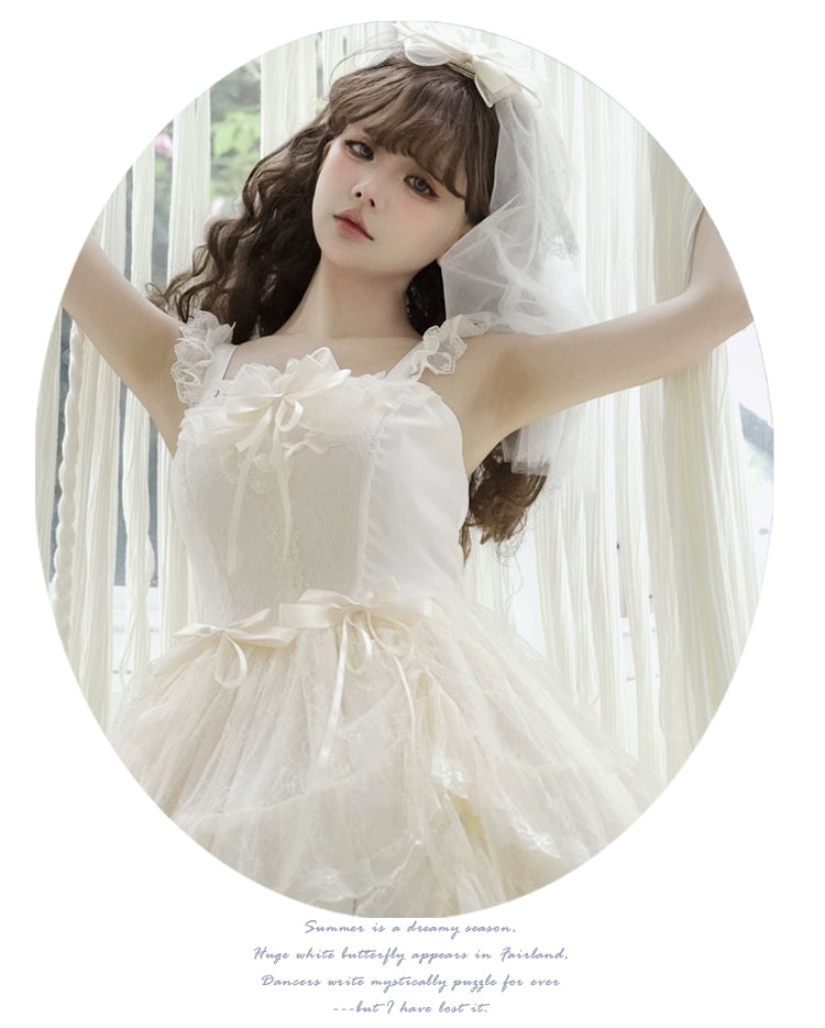 June Bride フラワーレースジャンパースカート 全4色