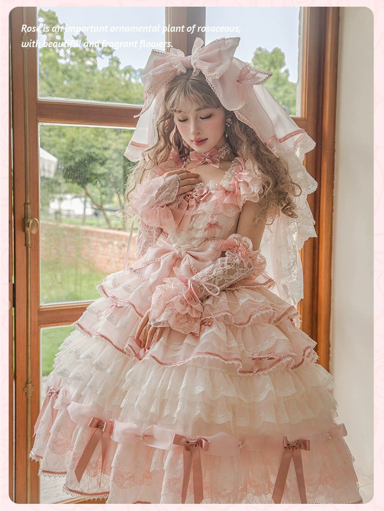 [Pre-orders available until 10/16] Rose Courtyard Lace and Ribbon Dress