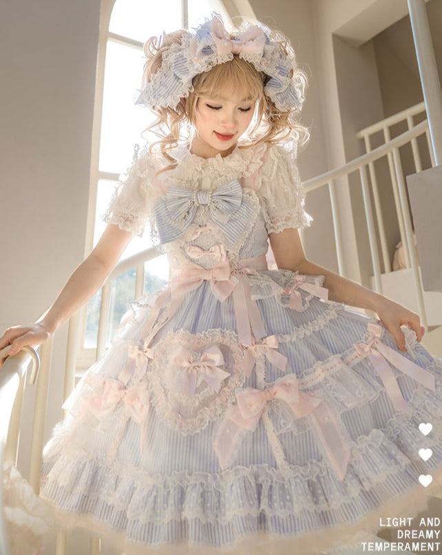 【受注予約5/14まで】Striped Maiden ハートのジャンパースカート