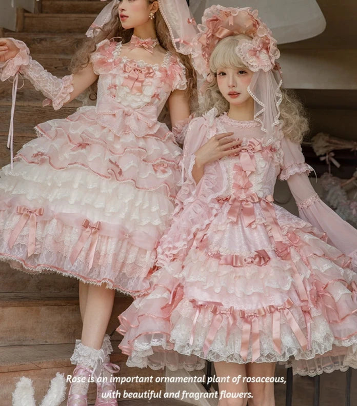 [Pre-orders available until 10/16] Rose Courtyard Lace and Ribbon Dress