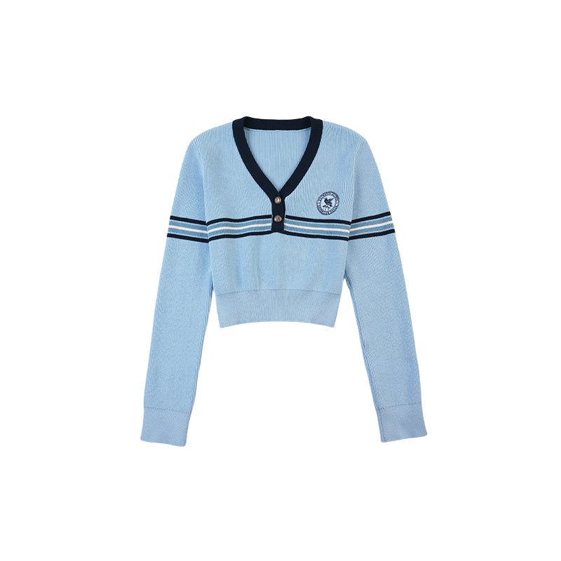 [Pre-order] Hogwarts School of Witchcraft and Wizardry V-neck short length knit