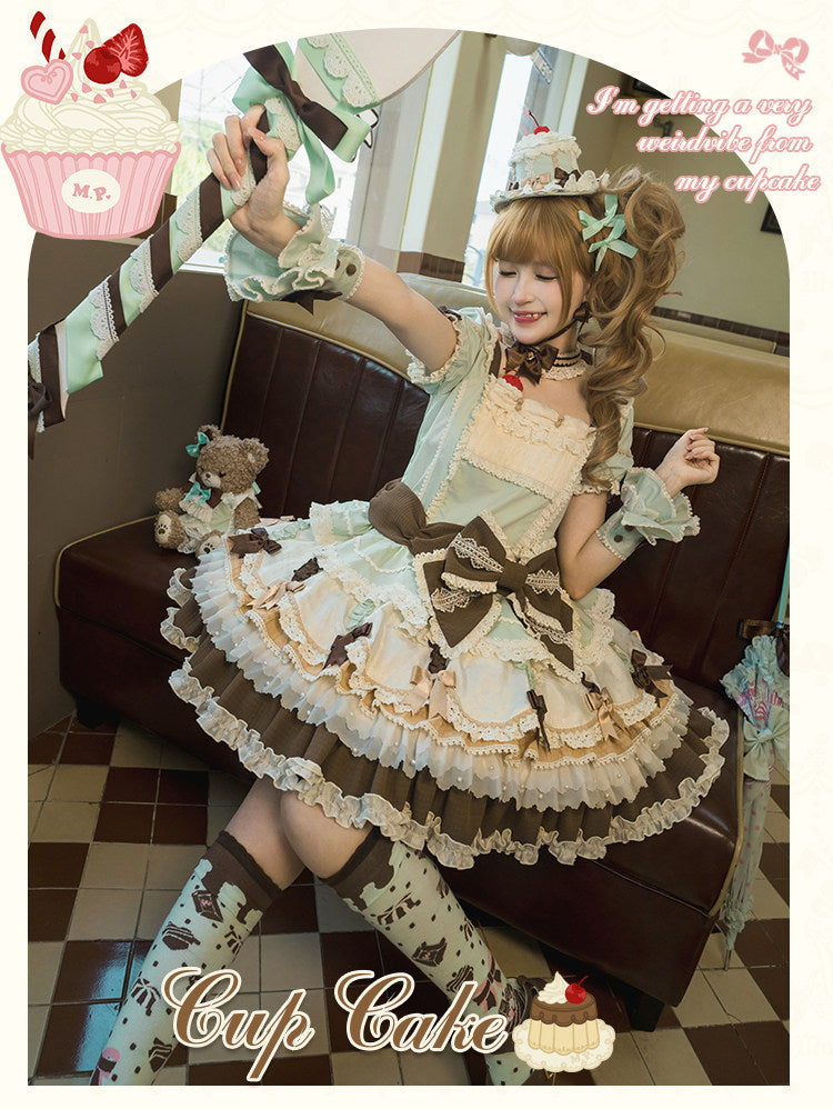 【受注予約1/26まで】Sweet Cup Cake ローウエストワンピース