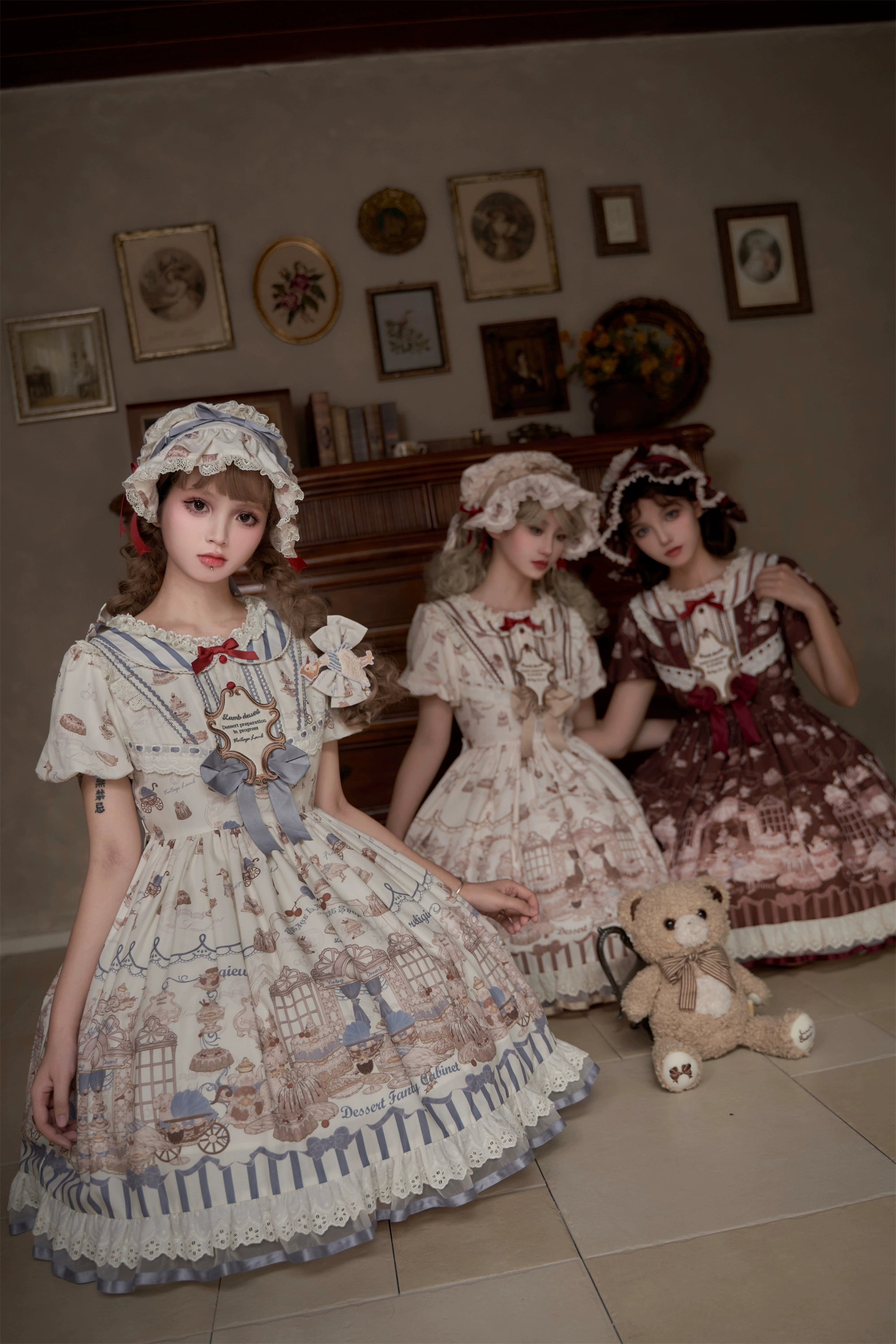 Antique Dessert Room 半袖ワンピース