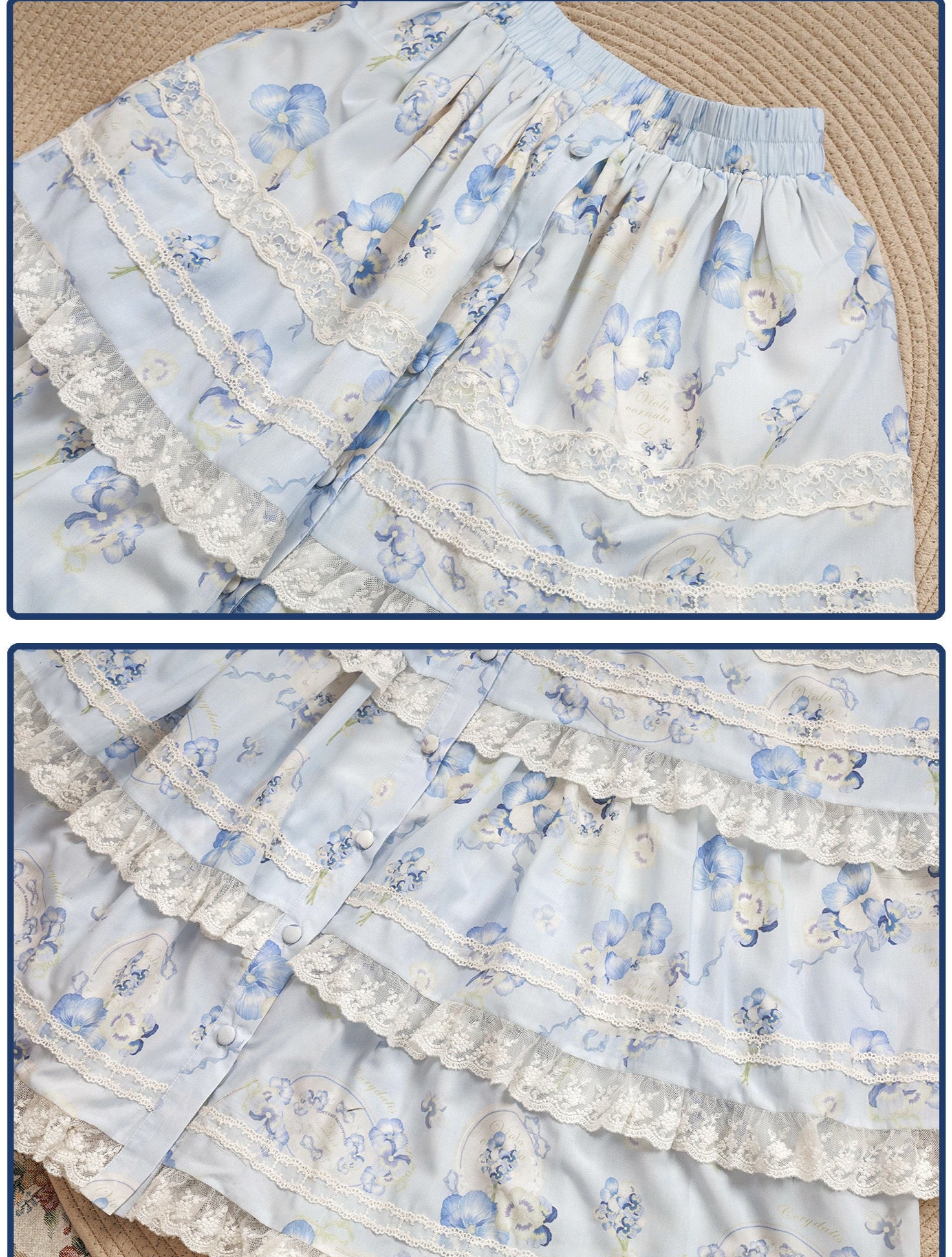 【受注予約4/29まで】Viola Letter ティアードスカート