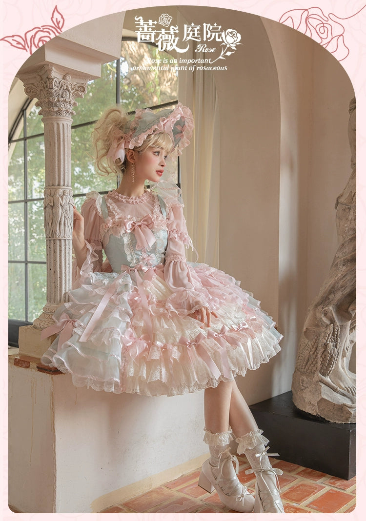 [Pre-orders available until 10/16] Rose Courtyard lace and ribbon jumper skirt