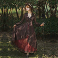 Porcelain Flower Garden シアーカーディガン  ロング丈