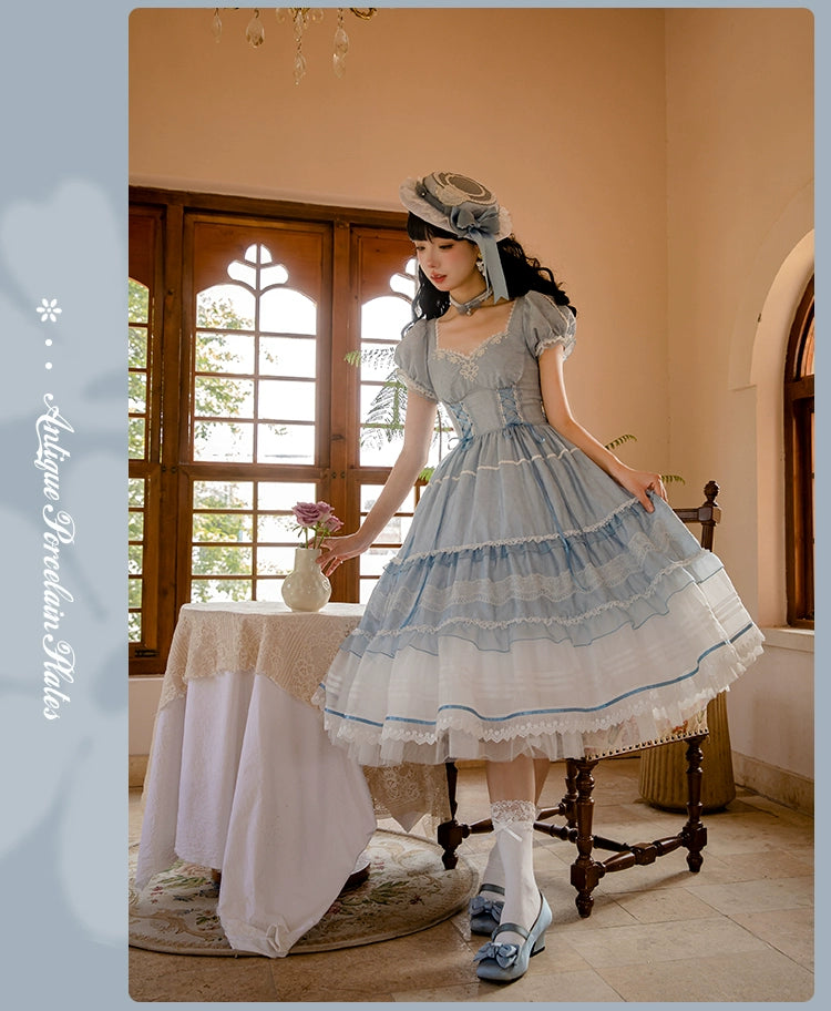 [Pre-orders available until 7/8] Antique Porcelain Plates Dress