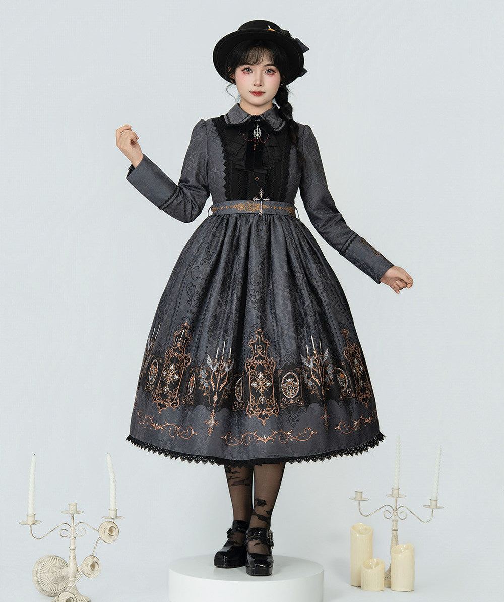 【受注予約1/18まで】Blood Night Lantern Master プリントワンピース・ストレート袖タイプ