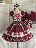 【予約販売】Checkered Petal Rabbit リボンワンピース