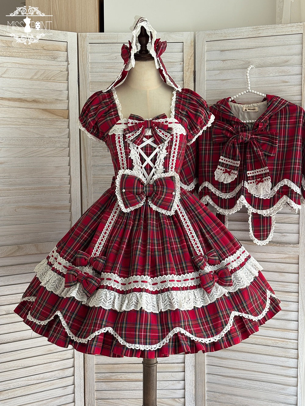 【受注予約10/15まで】Checkered Petal Rabbit リボンワンピース