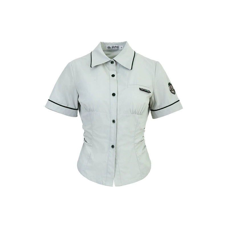 [Pre-order] Hogwarts School of Witchcraft and Wizardry Lined Waist Shaved Short Sleeve Blouse