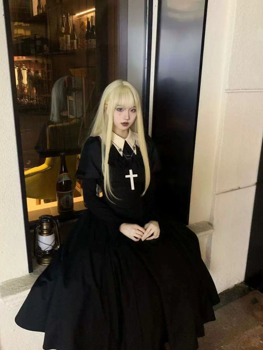 ハートカット切替 ゴシック ロング丈スカートセットアップ