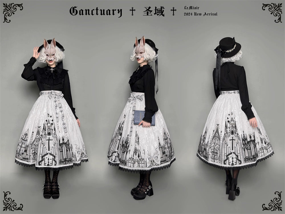 [Sale period ended] Sanctuary Gothic Lolita print skirt