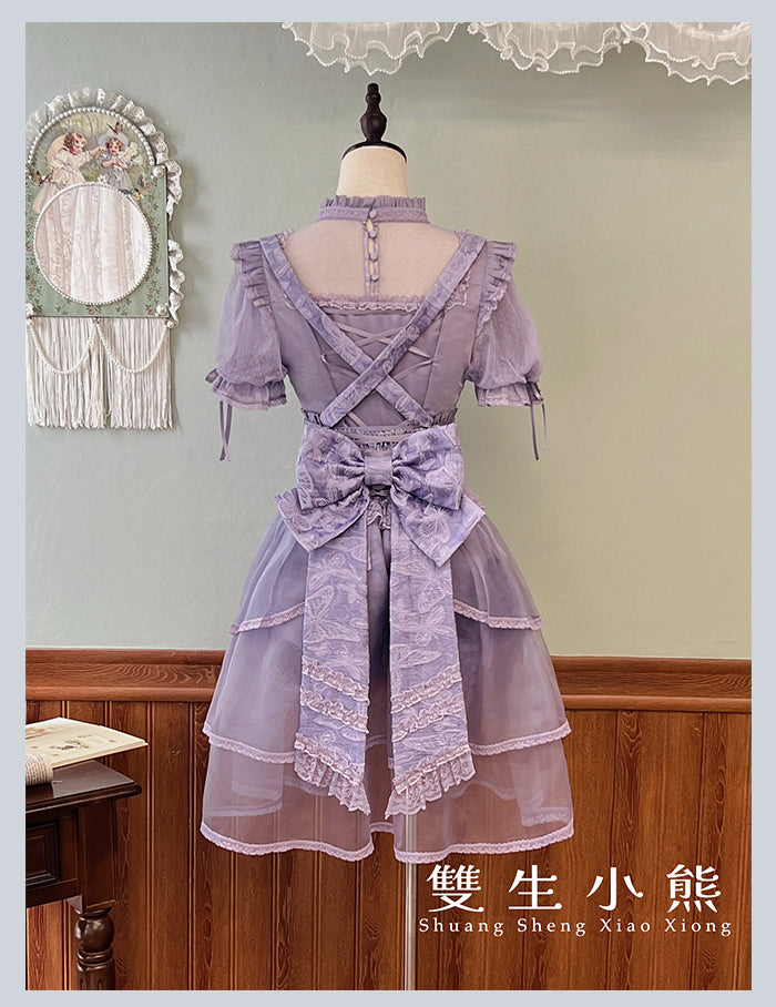【受注予約4/28まで】Camellia Dream ヴェール付サスペンダーショートパンツ