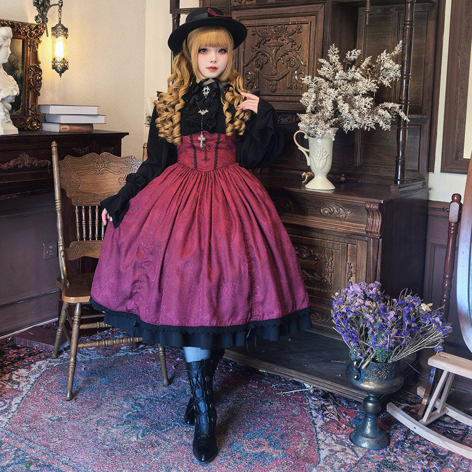 【受注予約1/18まで】Blood Night Lantern Master ジャガードジャンパースカート