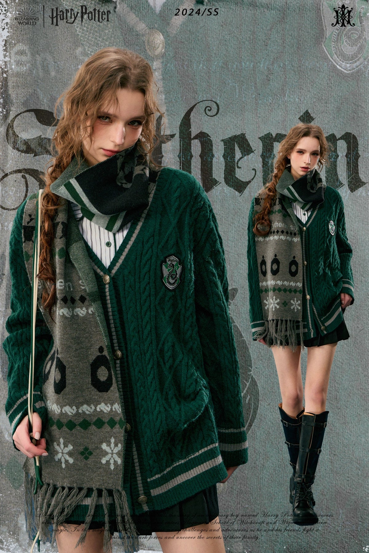 [Pre-order] Hogwarts School of Witchcraft and Wizardry Loose Fit Cable Cardigan