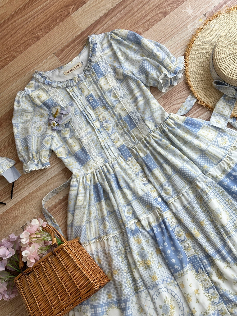 【予約販売】Pathwork Garden カントリー風半袖ワンピース